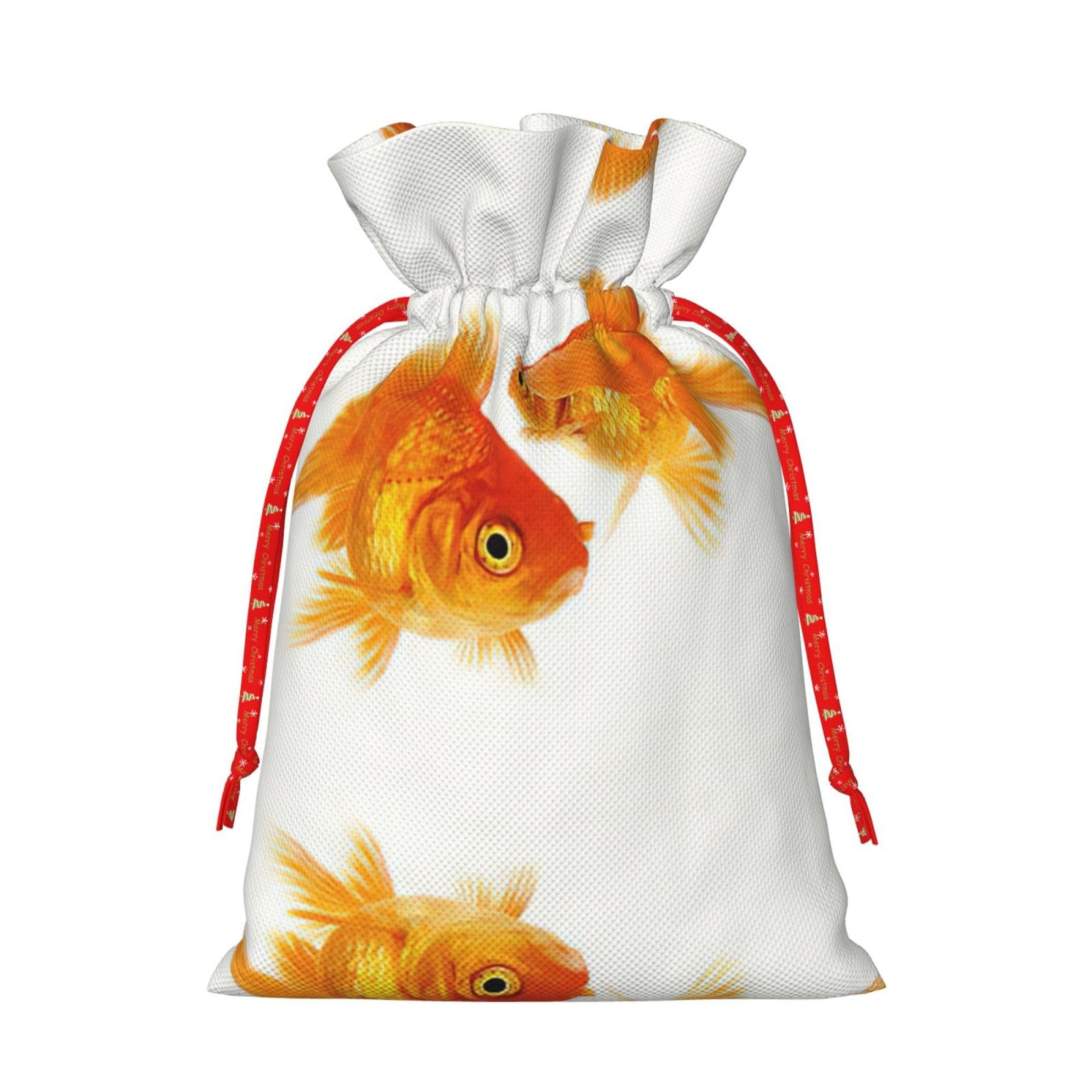 TOYANDONA Poisson Rouge Poche à Cordon Porte-Monnaie Faveur De Mariage Sacs- De Noël Nouvel An Pochette De Bonbons Bijoux Sacs De Rangement De Cosmétiques