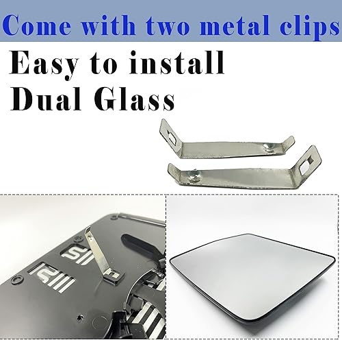 Miniatura 5 de F150 - Espejo de cristal calefactable para el lado del conductor, compatible con Ford F150 2004-2014 con soporte trasero