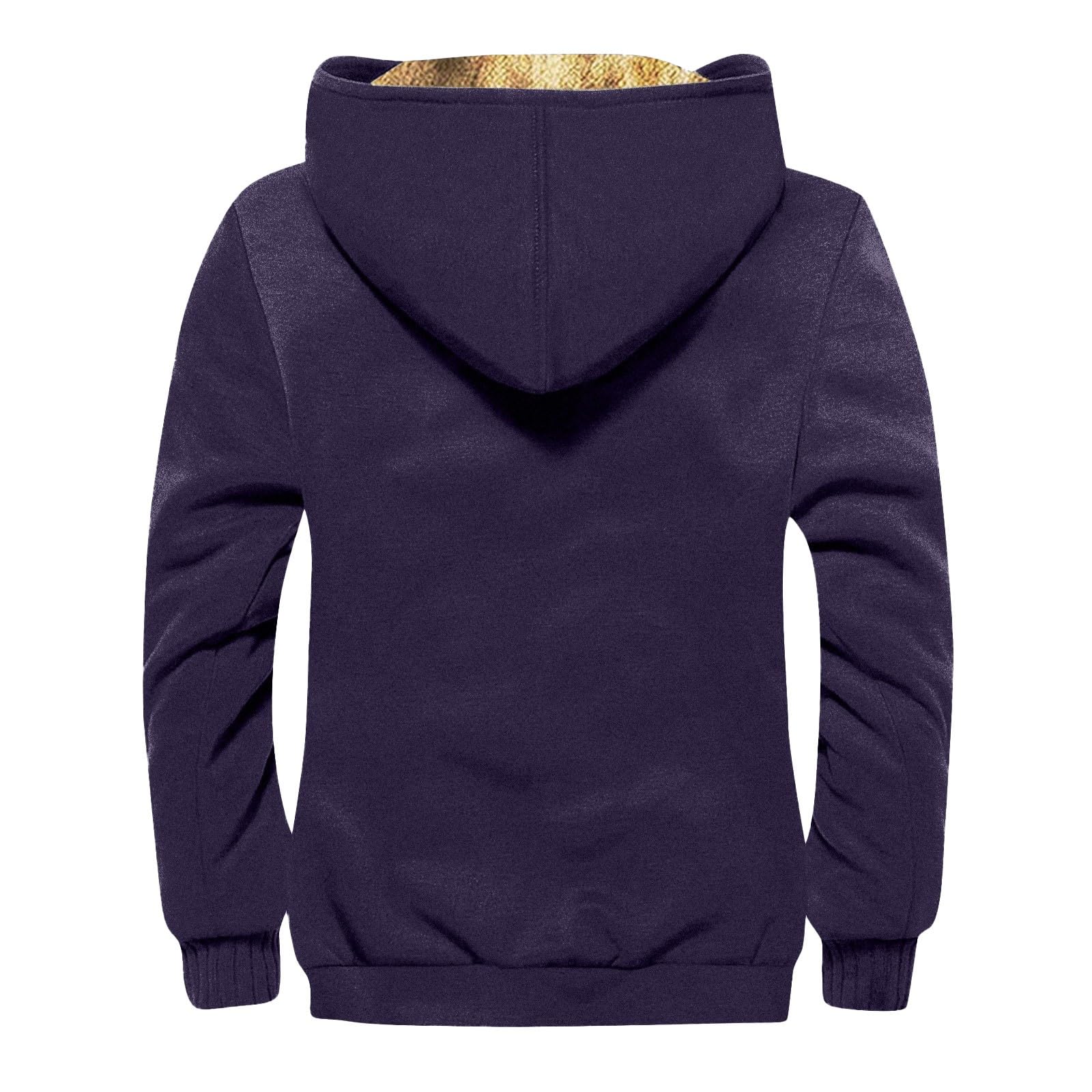 KONG JIMFAN Fleecejacke Herren,Dicke Kapuzenshirt Winterjacken Warme Winterjacke Herren Reißverschluss Übergangsjacke Wih Pocket Jacke Print Sweatjacke Mit Kaputze Winddicht Fahrradjacke Herren