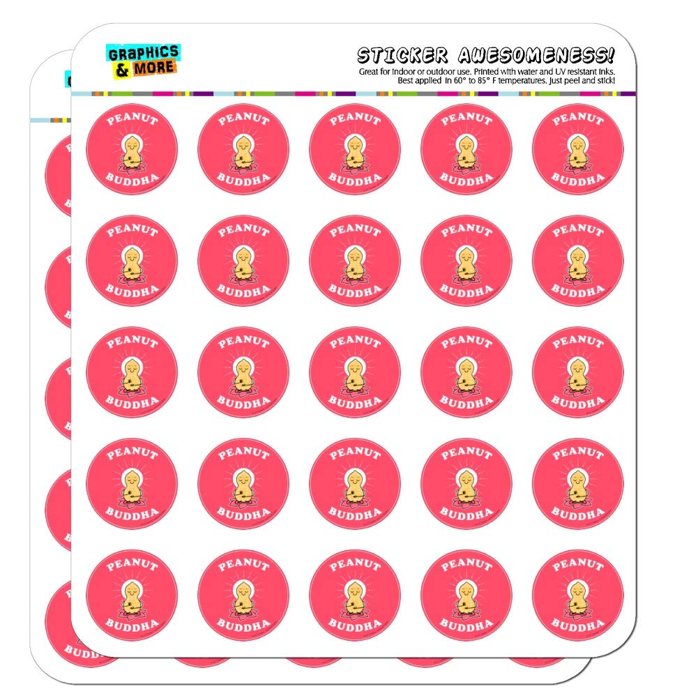 Peanut Buddha Butter Funny Humor Planner Calendar Scrapbooking Crafting Stickers