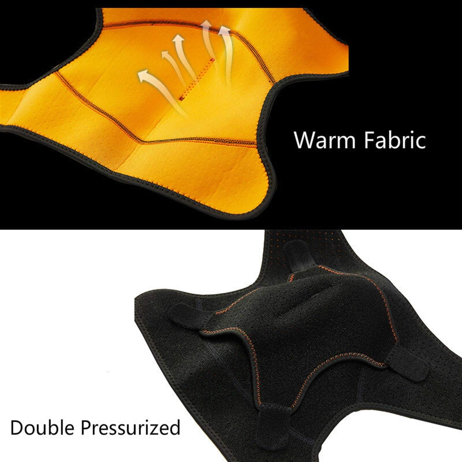 DSMYYXGS - Protector de hombro ajustable para deportes, soporte para cinturón y cinturón de neopreno elástico para alivio del dolor (talla única)