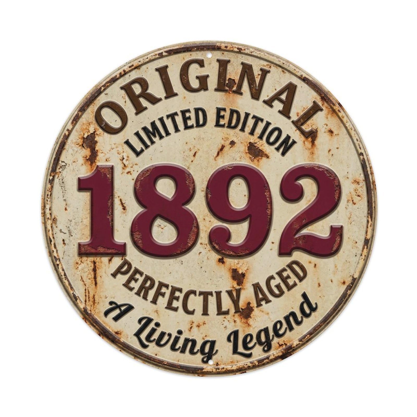 Original 1892 Limited Edition Perfectly Aged Live Legend Metal Tin Sign