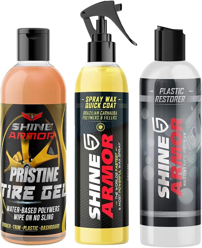Daily Car Bundle - Carnauba Wax Liquid Spray Wax for Car - Hybrid Hydrophobic Car Polish and Car Shine Spray, Plastic Restorer UV Protection from UV Rays, Restores Vinyl, Trim, and Rubber