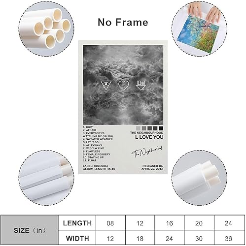 Miniatura 2 de Póster de The Neighborhood I Love You, póster de vinilo con música (25) lienzo decorativo para dormitorio, moderno, para el hogar, impresiones