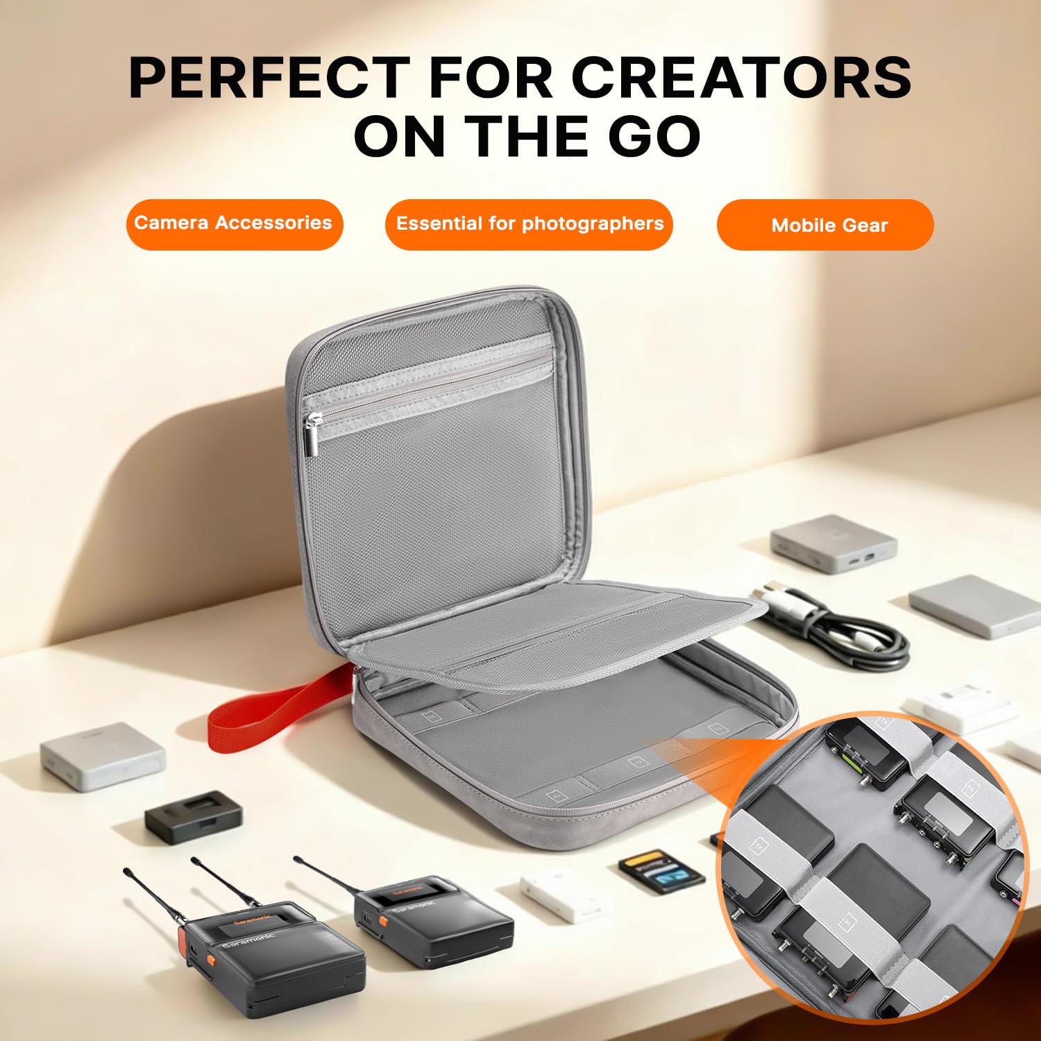 Saramonic CineBuff - Custodia per accessori e sistemi microfonici wireless