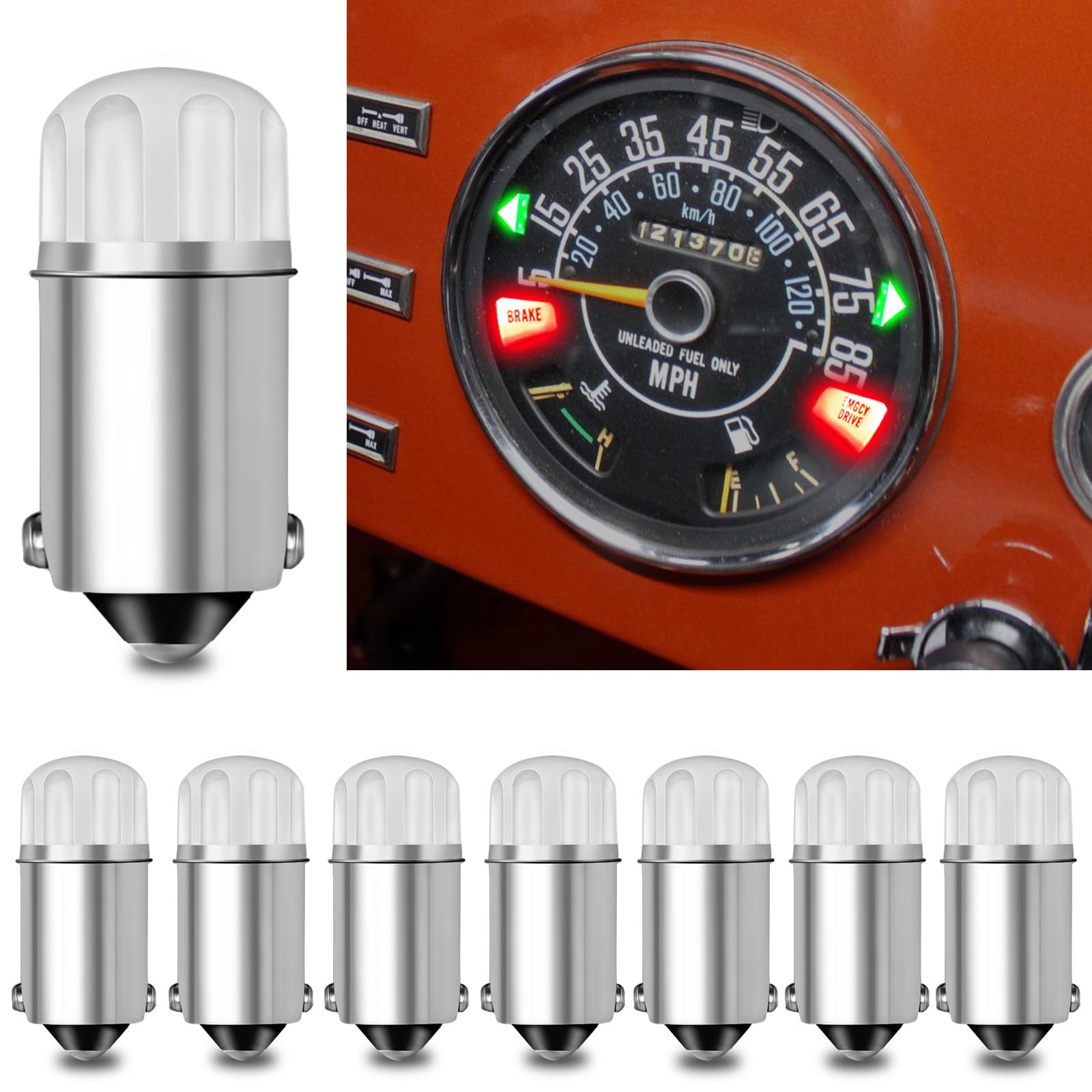 Keiurot Speedometer Cluster LED Retrofit Bulb Kit Replacement Led Bulb fits for Jeep CJ5 CJ7 CJ8 Scramble