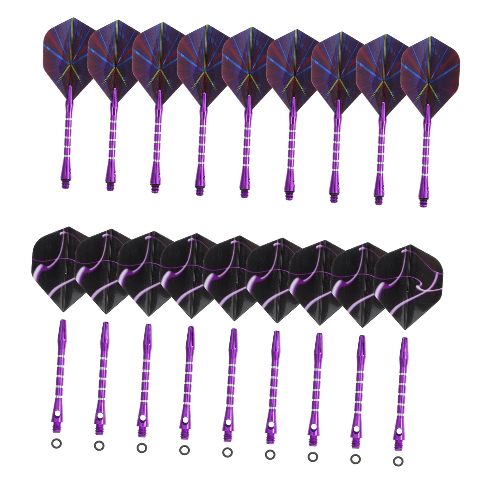 balacoo Aluminum Shafts Flights Set Complete Accessories Kit Great for Competitions Fun