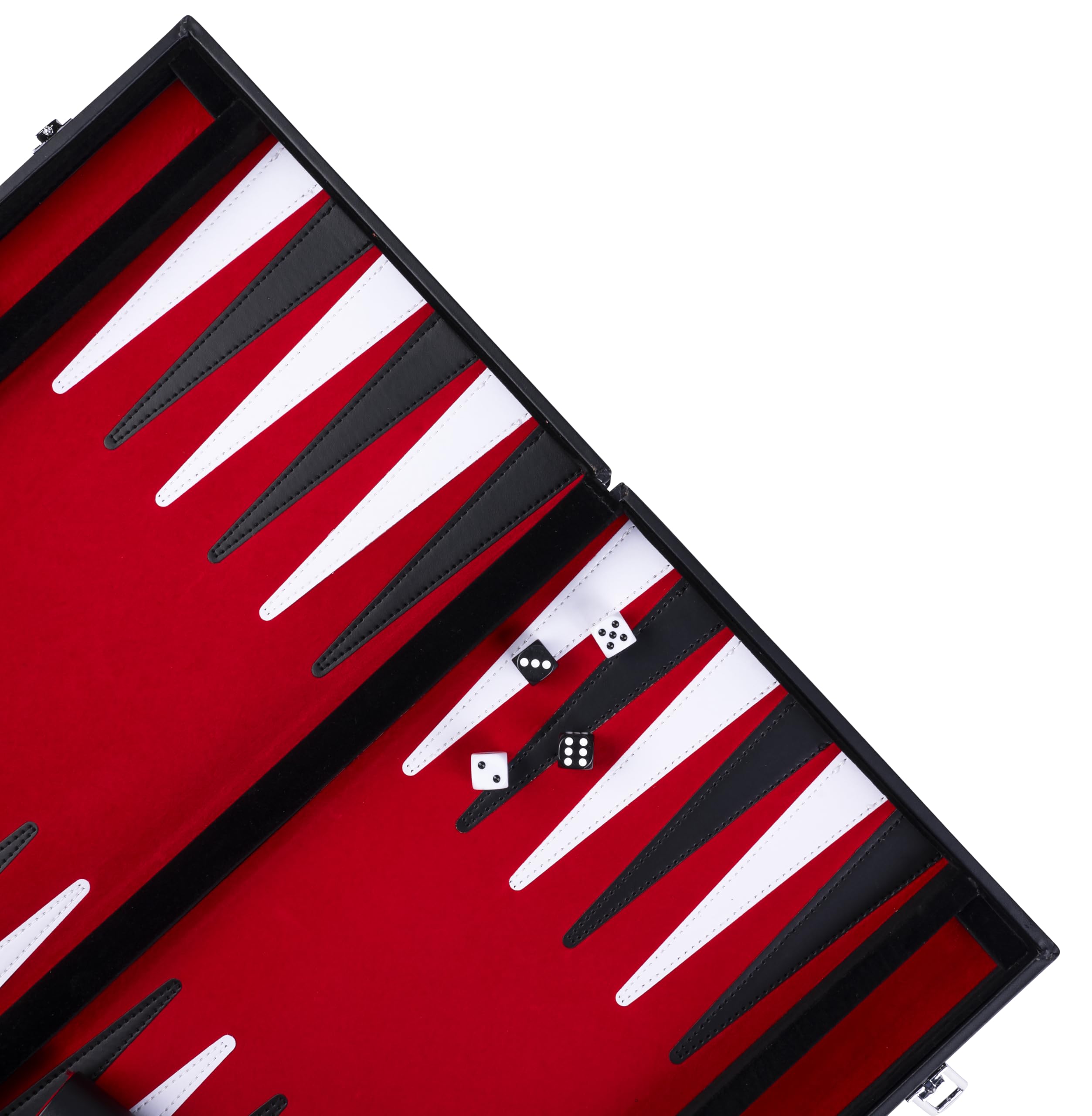 Engelhart – 250519 – Backgammon 18” – czerwono-czarny – plansza pikowana – czarne etui – gra strategiczna – od 6 lat