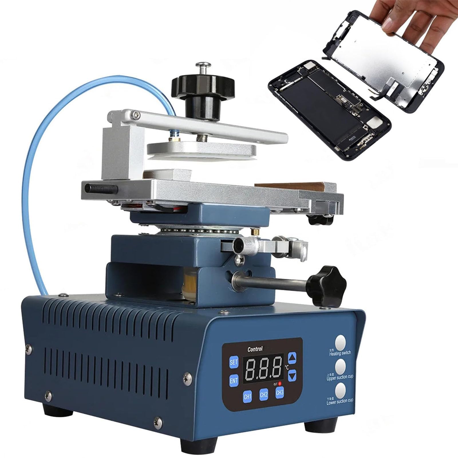 MiBoce450W Cell Phone Screen Separator, LCD Vacuum Separator, with Screen Removal/Separate 2 Modes, 3 Levels of Temperature Adjustment, for Phone Repair