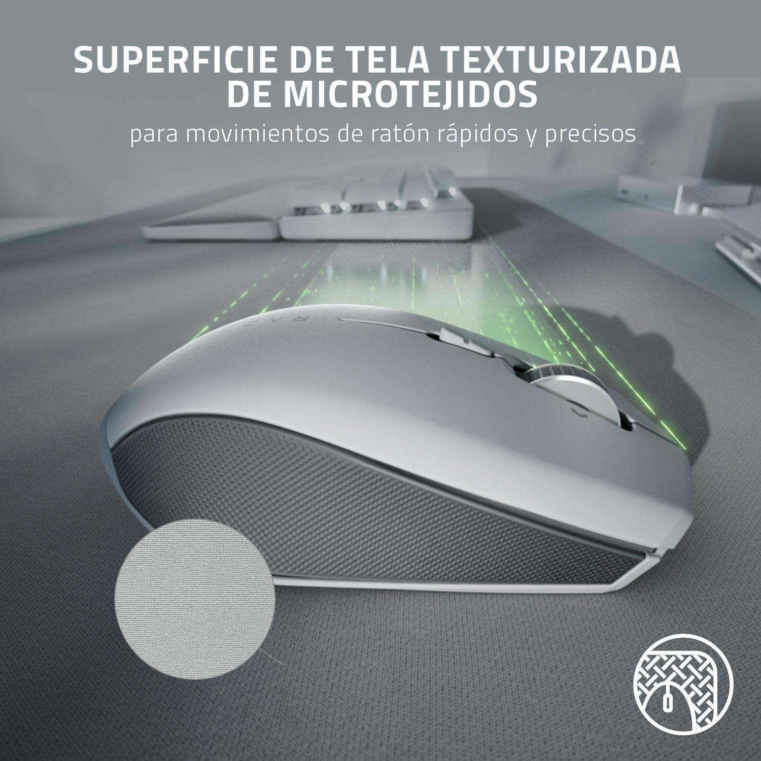 Razer Pro Glide XXL - Alfombrilla de ratón suave para la comodidad y la productividad en la oficina (superficie texturizada y antideslizante) Mercury