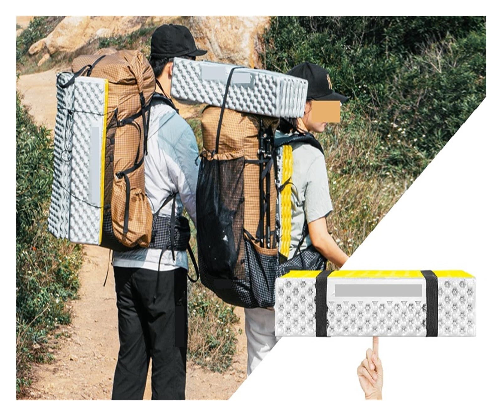 Mata kempingowa Ultralekka pianka Składana karimata Odporna na maty Materac Outdoor Camping Wędrówki z plecakiem 183x56cm Wygodne