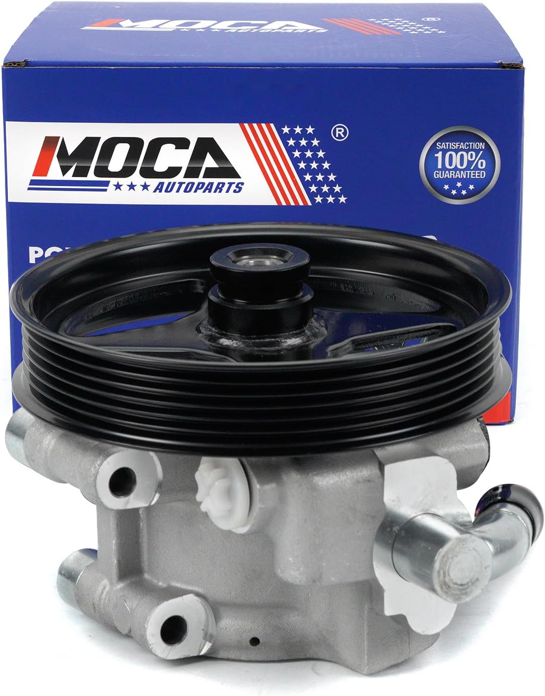 MOCA Power Steering Pump with Pulley fits For Ford 2004 2007-2008 Lobo XLT 5.4L, 2004-2007 Lobo Sport FX4 5.4L, 2004-2008 F150 FX4 Lariat STX 5.4L, 2004-2008 Lobo Lariat 5.4L, 2004-2008 Lobo XLT 4.6L