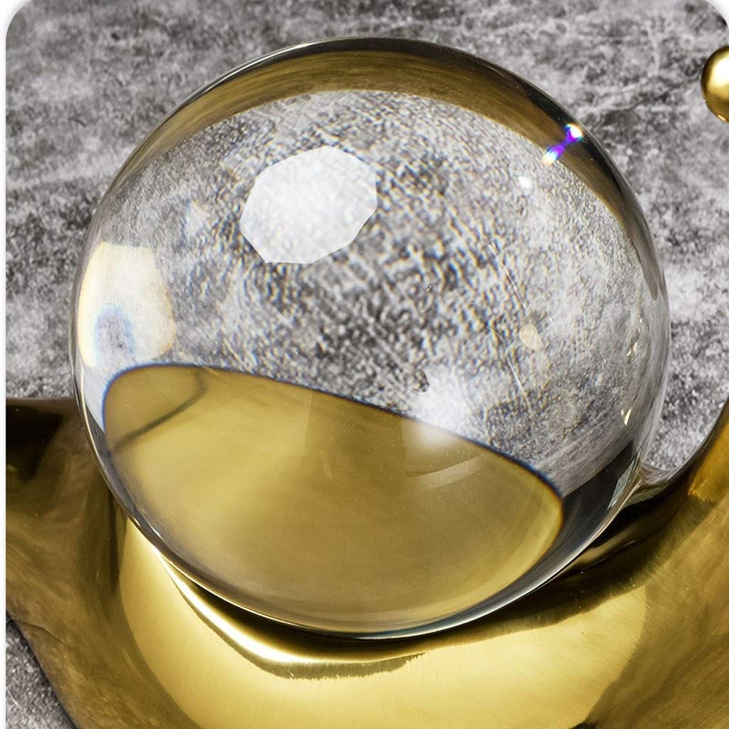 bola de cristal (en la magia occidental) Decoración de la sala de estar, estilo europeo del cobre del oro bola de cristal Crafts Estudio del dormitorio del hogar y otros regalos ideales, creativo Cara
