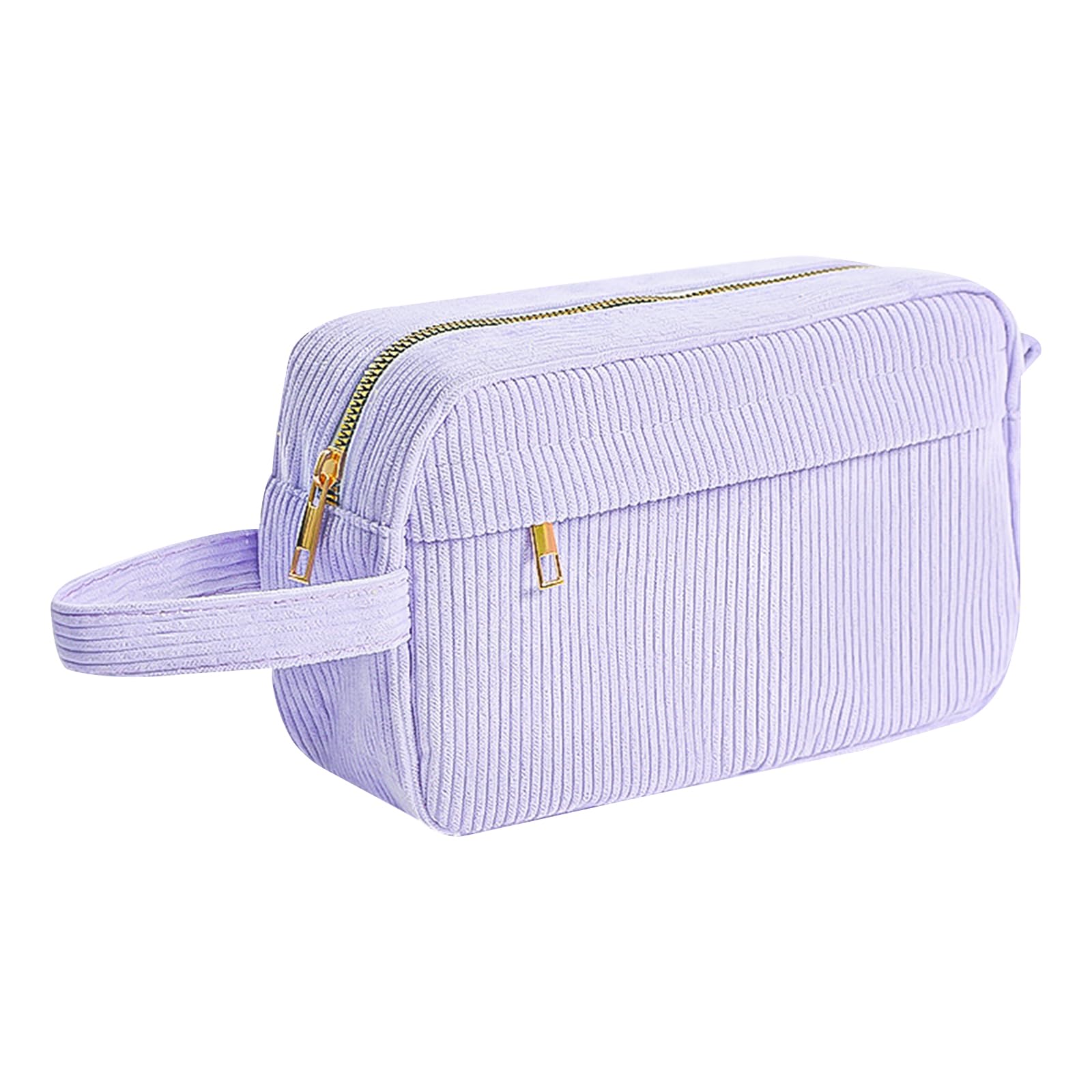 KASESSS Large Pencil Case, Corduroy Pencil Case with Zipper, Pencils Cases Organizer for Girls with Handle, Portable Pencilcase for School Supplies for Kids Women Men Teenagers, Versatile, Purple