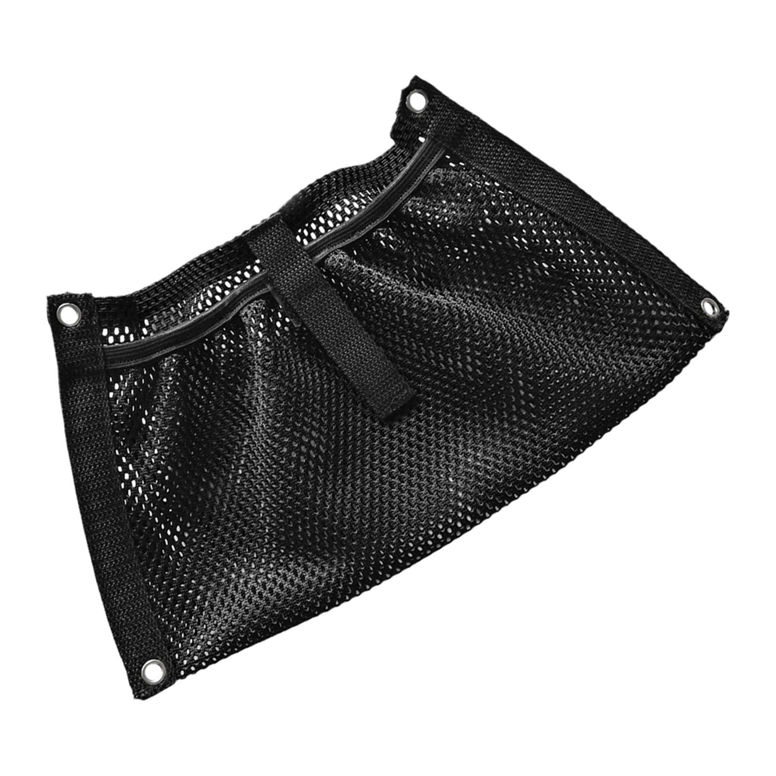 Dovewill Durable Black Nylon Marine Fishing Boat Mesh Gear Storage Pouch Bag Holder & Bolts Screws Washers