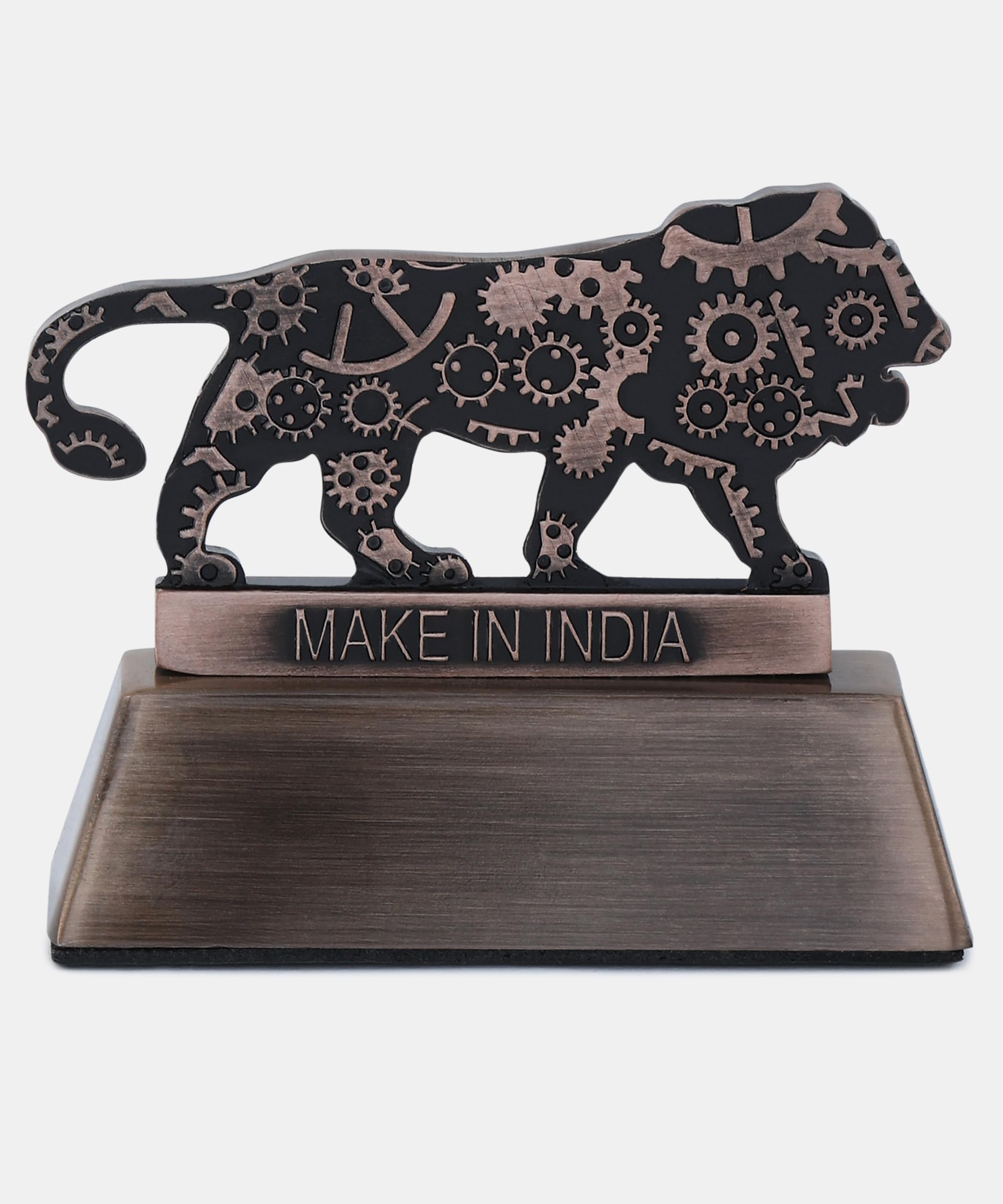 ZAHEPA Metal Lion Paperweight for Office Table, Stylish Desk Accessory & Desktop Decor, Patriotic Decorative Showpiece Item Gift for Men, Professionals, Students & Corporate (Copper) 2