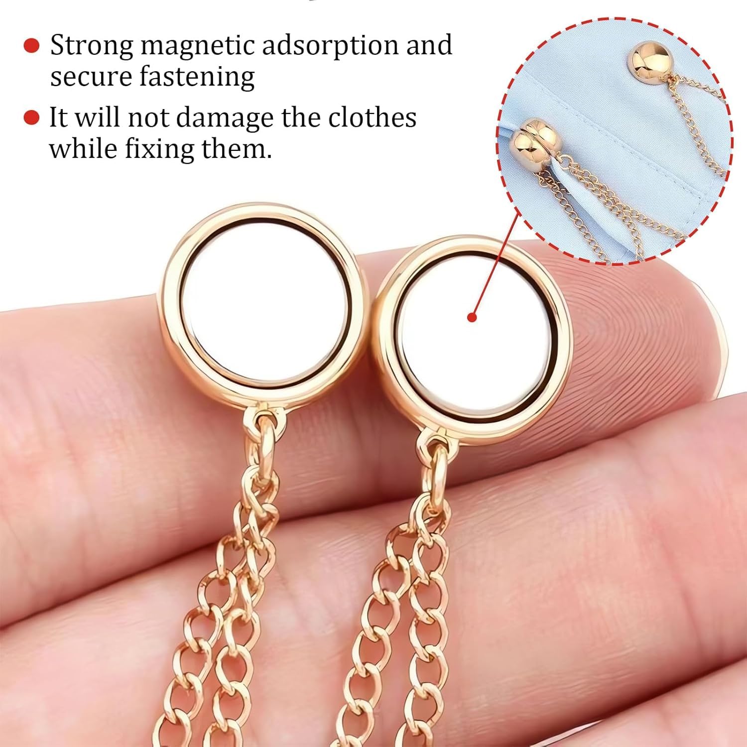 Pinces Magnétiques Pour Vêtements – Ajustement Manches, Cols, Ourlets Sans Abîmer Le Tissu - 14