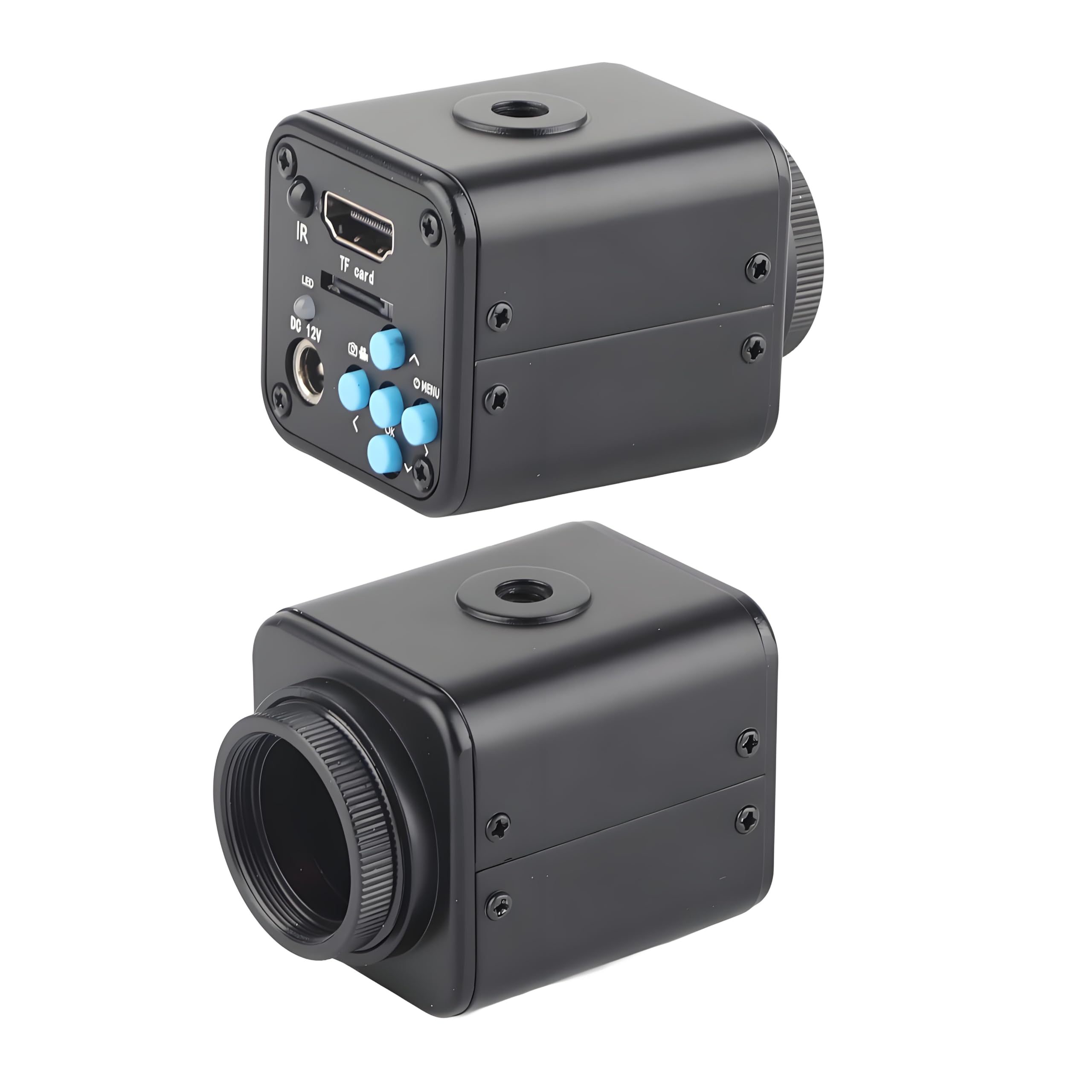 16MP Telecamera Industriale Telecamera HDMI per Microscopio Full HD 2K 1080P 60FPS con Prestazioni Stabili per Microelettronica Identificazione Dell'Impronta Digitale(EU Plug)