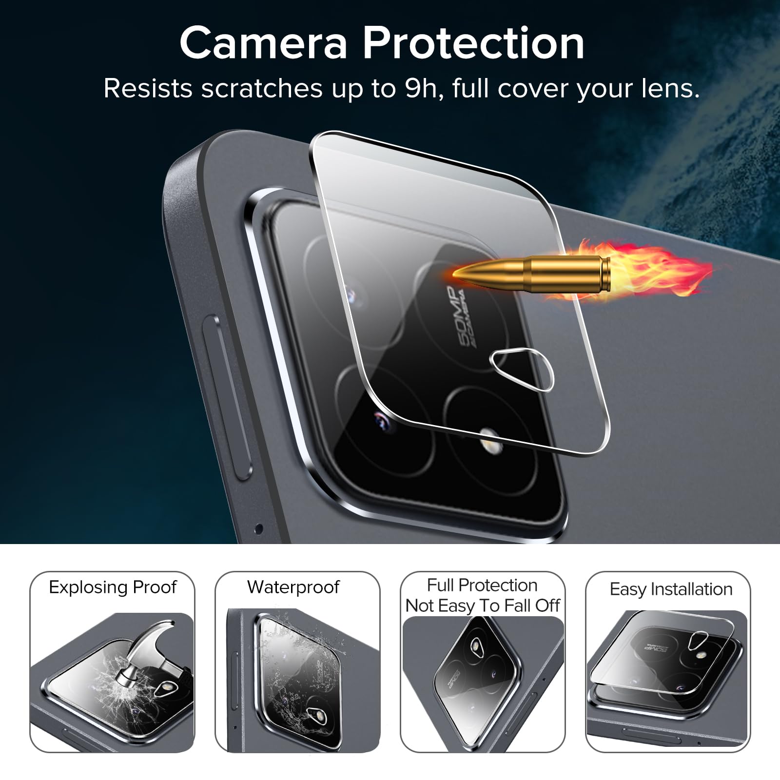 IVoler 2 Pezzi Pellicola Vetro Temperato Per Xiaomi Pad 6S Pro + 2 Pellicole Fotocamera, 9H