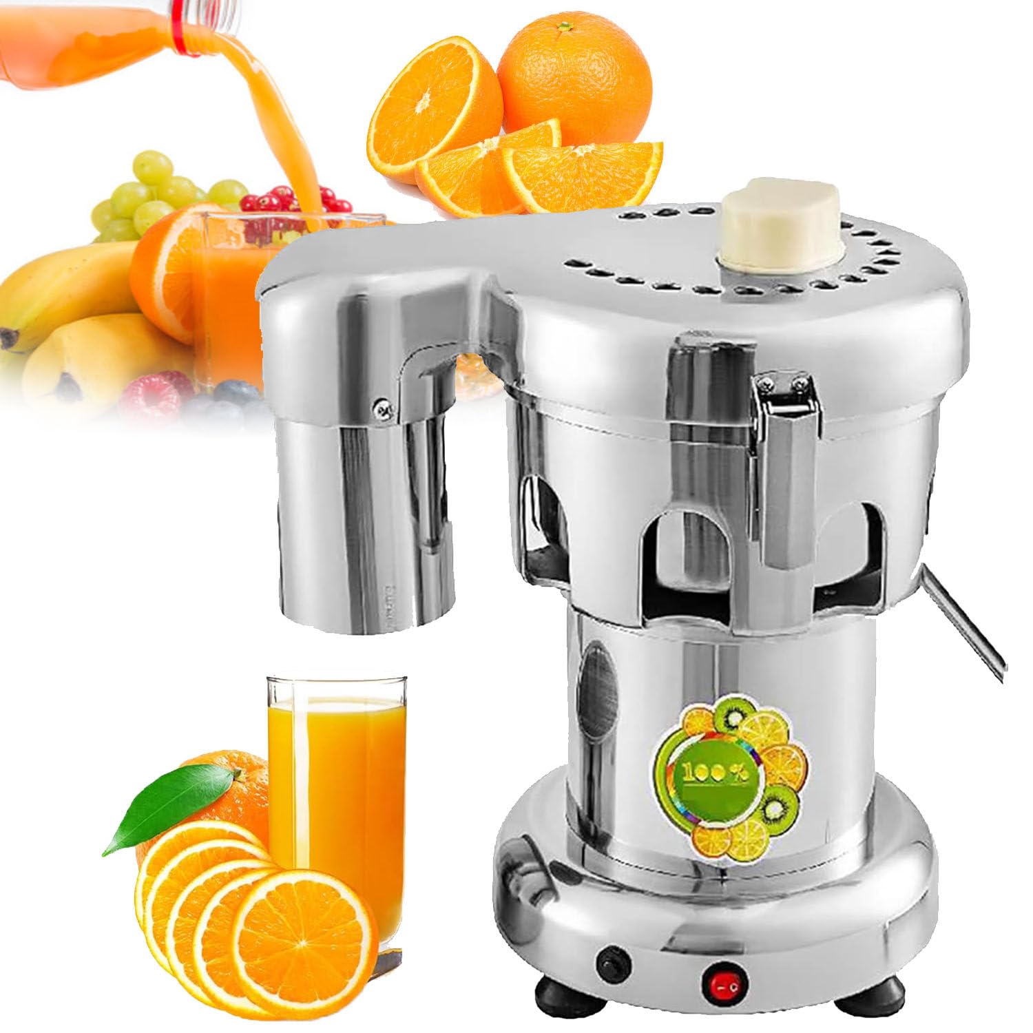 Commercial Juice, 370W Stainless Steel Centrifugal Juice Juicing, Electric Citrus Juicer, for Nutrient Fruits and Vegetables, Industrial Grade Juicer