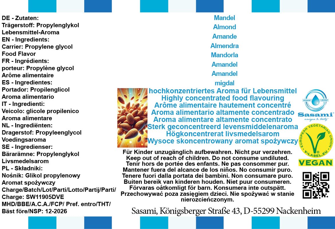 migdał Aromat Koncentrat - wegański - Sasami - 100ml