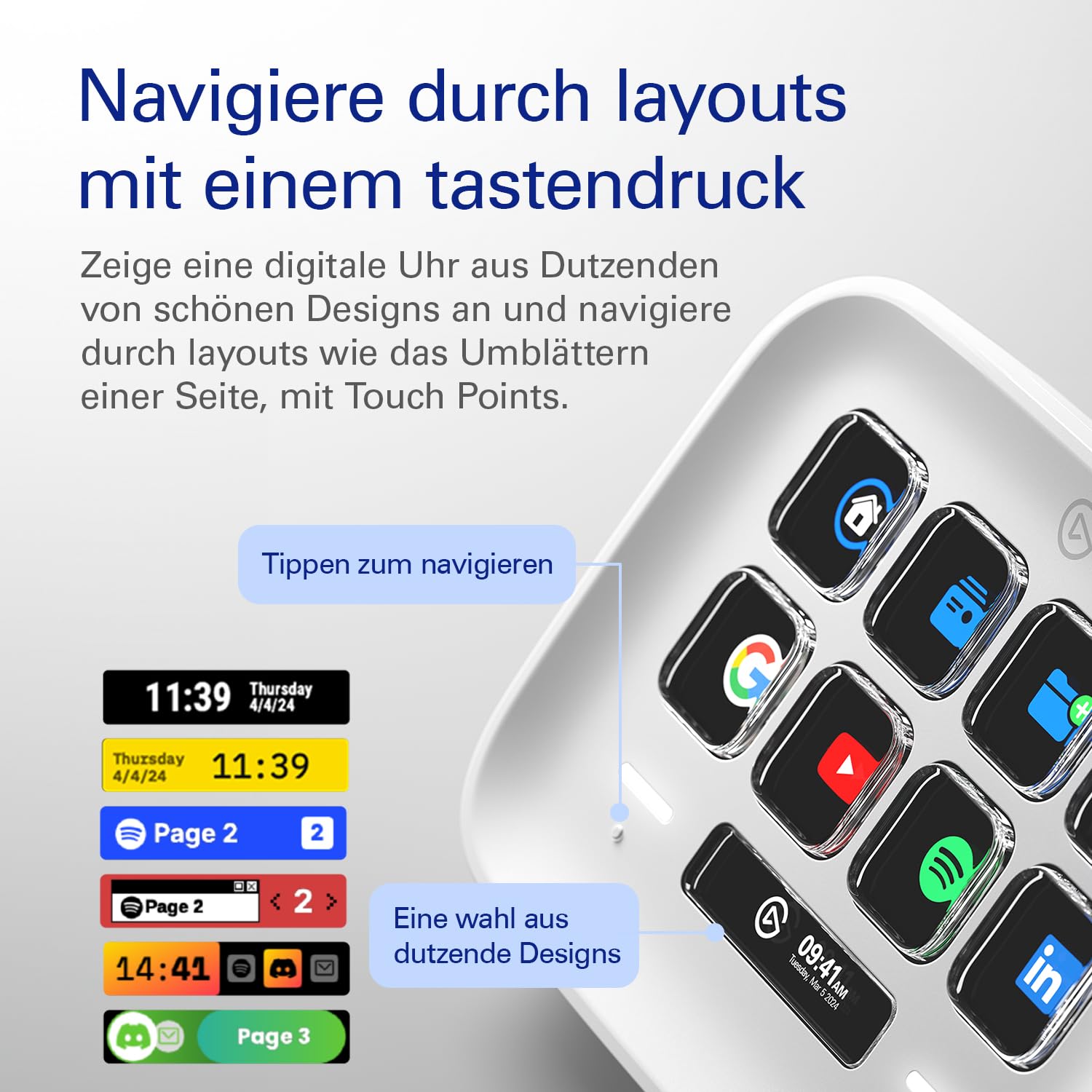 Elgato Stream Deck Neo – 8 anpassbare Tasten, 2 Touch Points, rasante Tasks & Workflows – Steuern Sie Word, Excel, PowerPoint, Teams, Zoom, Spotify etc - Kompatibel mit Mac und PC