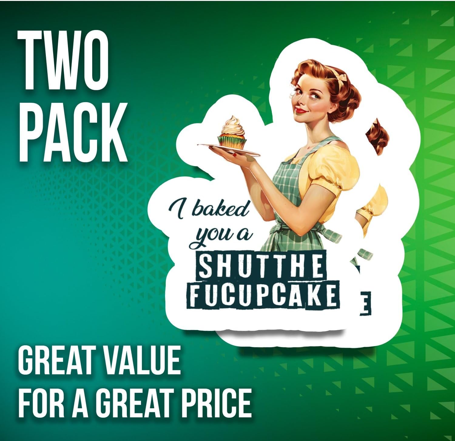 I Baked You A Shut The Fucupcake Magnet - 5" On Longest Side - Sarcasm Baking - 2 Pack -Thick Strong Magnet - Bumper Magnet for Fridge, Toolbox, Cars - Made in USA - PLDFMAG1785 image 5