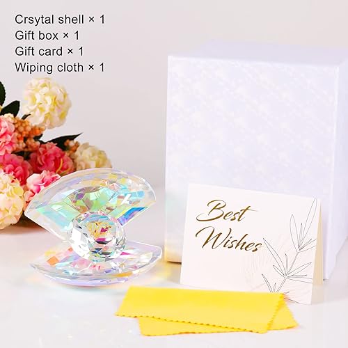 Miniatura 6 de YWHL Figura de cristal de 30 años para esposa, marido, regalo tradicional de 30 aniversario de boda para parejas, regalo creativo de boda de perlas