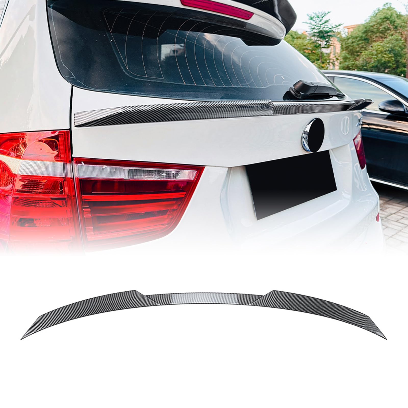 Rear Trunk Middle Splitter Wing for BMW X3 F25 2011-2017 1PCS