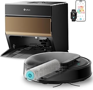 Lefant M5 MAX Robot Aspirador y Fregasuelos con Base de Autovaciado, 120 Días Autolimpieza, 23000 Pa, Lavado 75℃, Autovaciado 3,2L, Navegación Láser dToF, 5G WiFi/App/Alexa