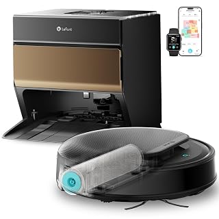 Lefant M5 MAX Robot Aspirapolvere Lavapavimenti con Rullo, Mappatura Laser dToF, Aspirazione 23.000Pa, Zero-Groviglio, Lavaggio 75°C con Asciugatura, Stazione Autopulente, Alexa/App, Oro Champagne - Amazon product rated Grade A