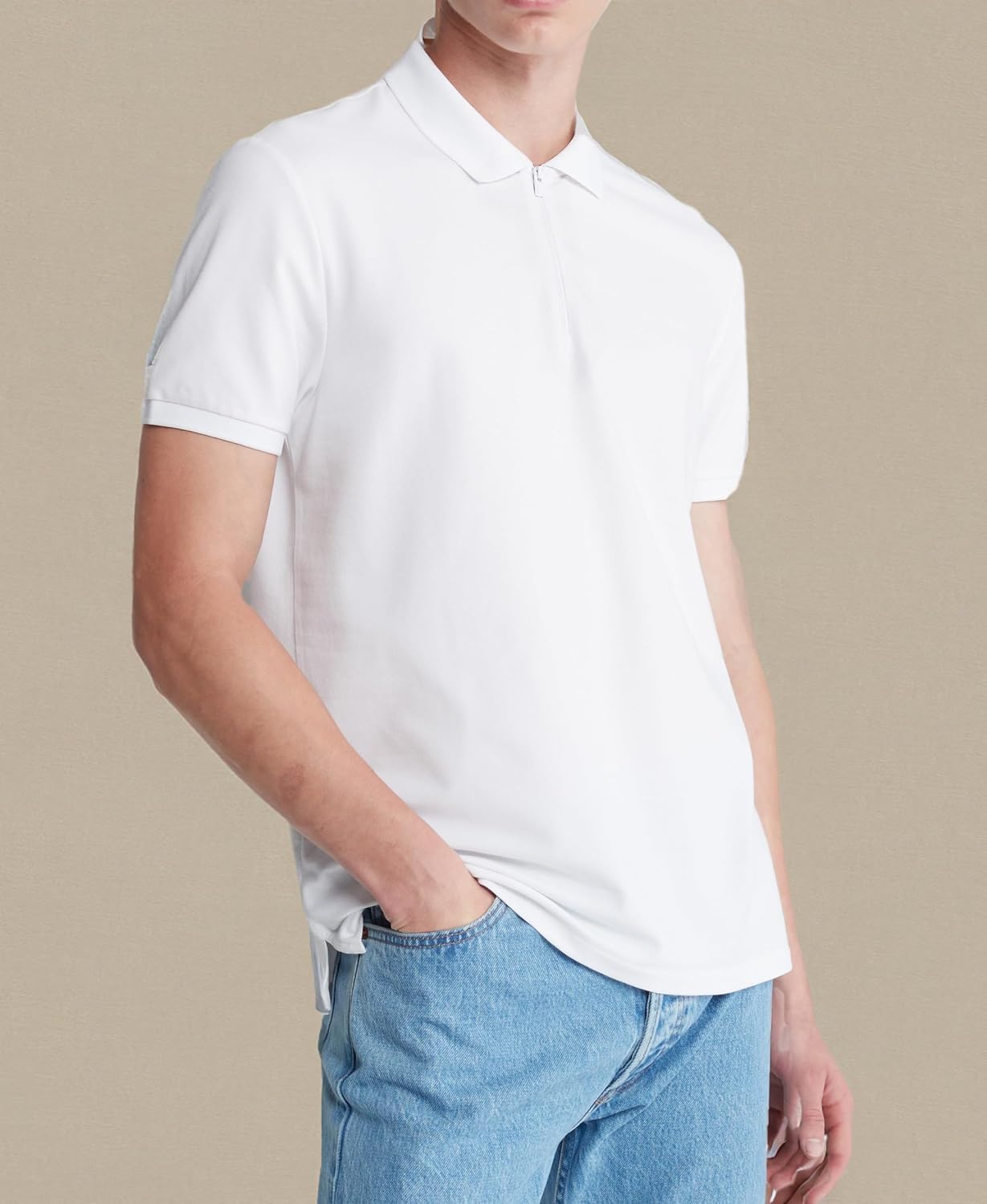 Calvin Klein Men's Tech Zip Polo