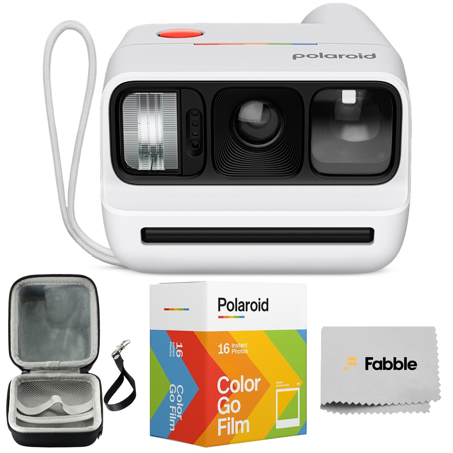 Polaroid Go Generation 3 Instant Film Camera Bundle with Go Color Film 16 Exposures, Protective Hard Case, Wrist Strap, USB-C Cable & Accs. for Instant Photography (White)-picture-20