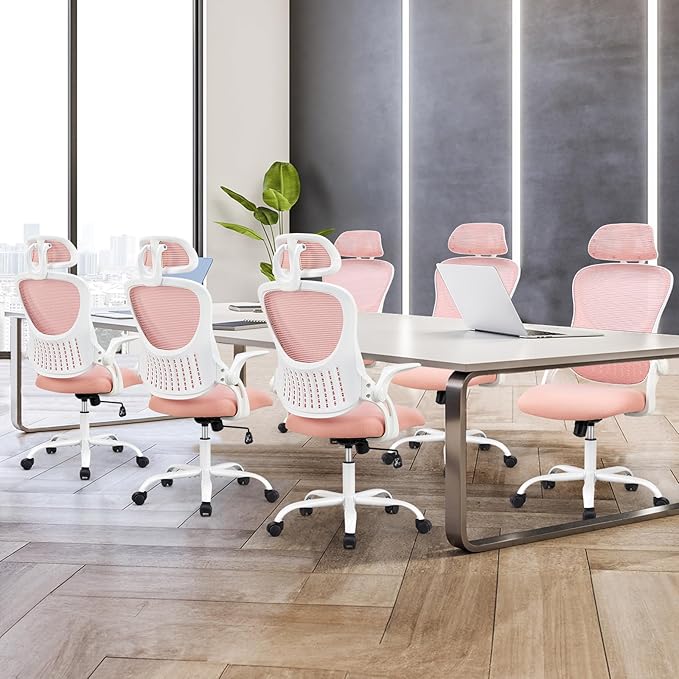 Silla de Oficina Gerencial Ergonomica Color Rosa miniatura 8