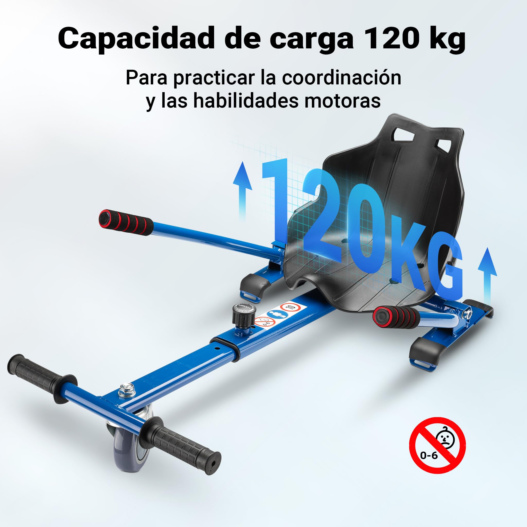 Asiento ajustable para patinete eléctrico, color rojo