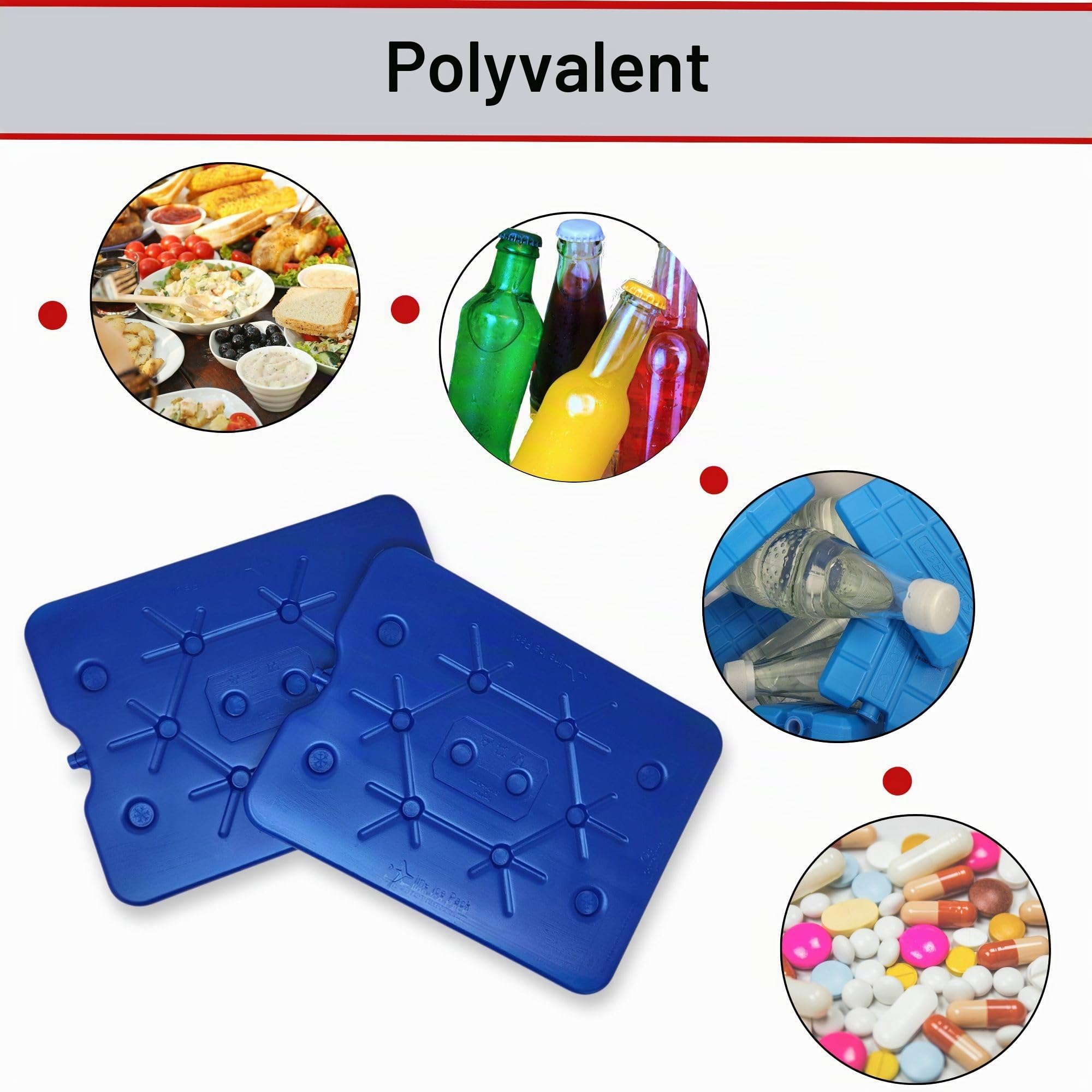 ToCi Lot de 2 blocs réfrigérants XXL 800 ml – Freezeboard 32 x 25 cm - Élément de refroidissement extra plat pour glacière, sac isotherme et boîte à glace - Coussinet réfrigérant pour aliments et