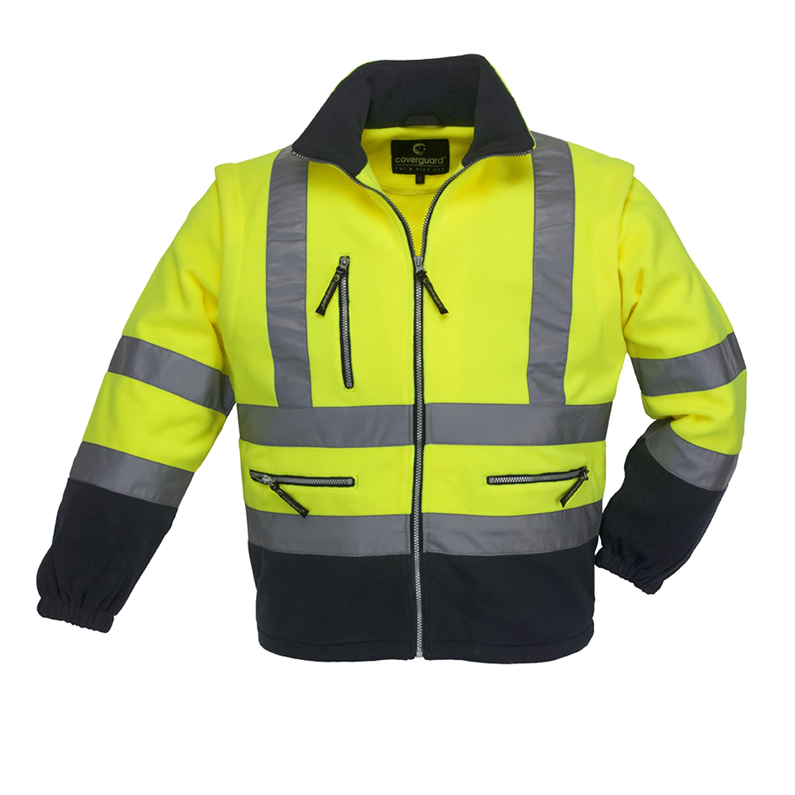 Coverguard - Veste de travail HV orange bleu marine avec manchettes amovibles POLAR STATION
