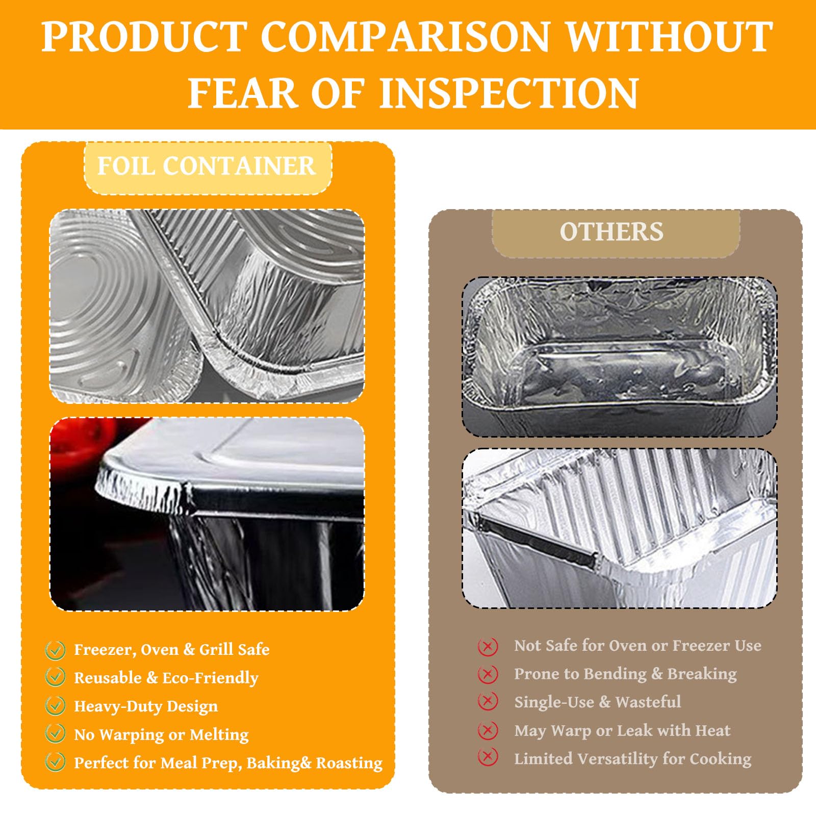 20 vassoi grandi in alluminio da 3500 ml con coperchio, 32 x 26 x 7 cm, resistenti teglie profonde per cucinare, preparare pasti, barbecue, feste e conservazione degli alimenti
