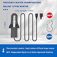 Vista 3 de Deshielo sumergible de aluminio fundido de 500 W, derretimiento de nieve de invierno/hielo y calentador de agua potable para ganado, adecuado