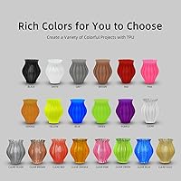 Vista 7 de Geeetech - Filamento de TPU 95A de 0.07 pulgadas, consumibles flexibles y suaves para impresora 3D, precisión dimensional +/- 0.001 pulgadas, Blanco