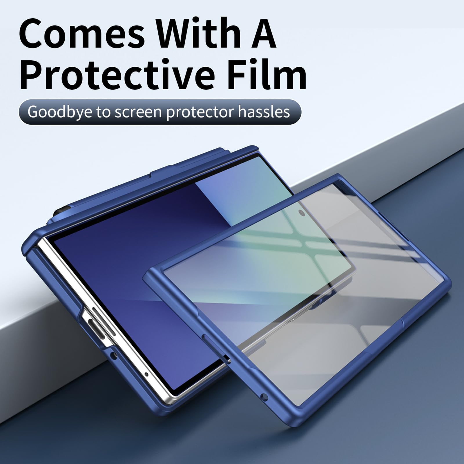 Etui do Samsung Galaxy Z Fold 7, składany uchwyt na zamek błyskawiczny odporny na zarysowania etui na długopis pełna ochrona etui, szary, składany 7