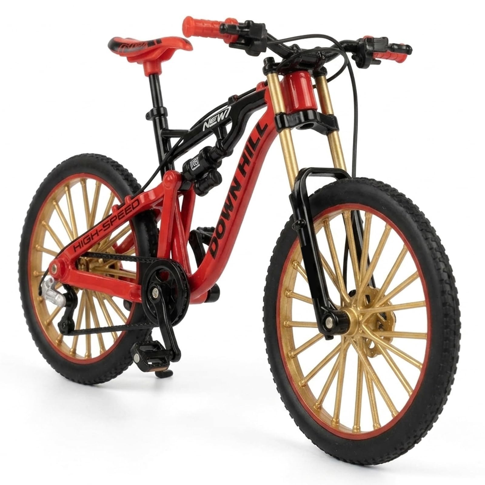 dienjason Finger Bike, Mini Finger Mountain Bike, Red Finger Bikes, Downhill Finger Bike Model for Educational Play and Travel Entertainment