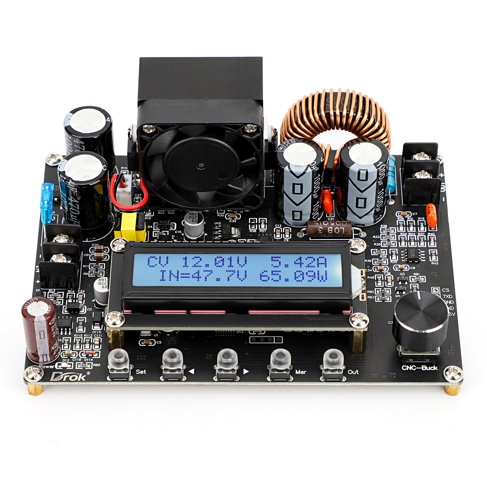 Amazon.co.jp: DROK 降圧コンバーター DC-DC 10-100Vから0-60V 0