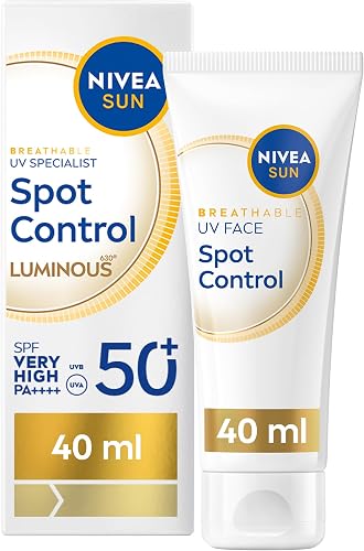 NIVEA SUN UV Face Spot Control Luminous630 SPF50+ Cream, 40ml, Anti-Dark Spot Sunscreen, UVA/UVB Protection, Even Tone Face Cream