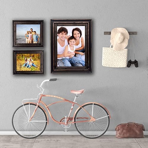 Miniatura 6 de Bamber Marcos de fotos de madera de 11 x 14 pulgadas, juego de marcos de fotos rústicos, marcos de fotos negros, marcos de fotos vintage para boda,