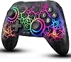 ZRZLMVP Switch Controller, Wireless Switch Pro Controllers Compatible with Switch/OLED/Lite/Switch 2, 1000mAh Rechargeable Switch Remote Controllers with 9 Colors LED, Wake Up, Turbo, Vibration