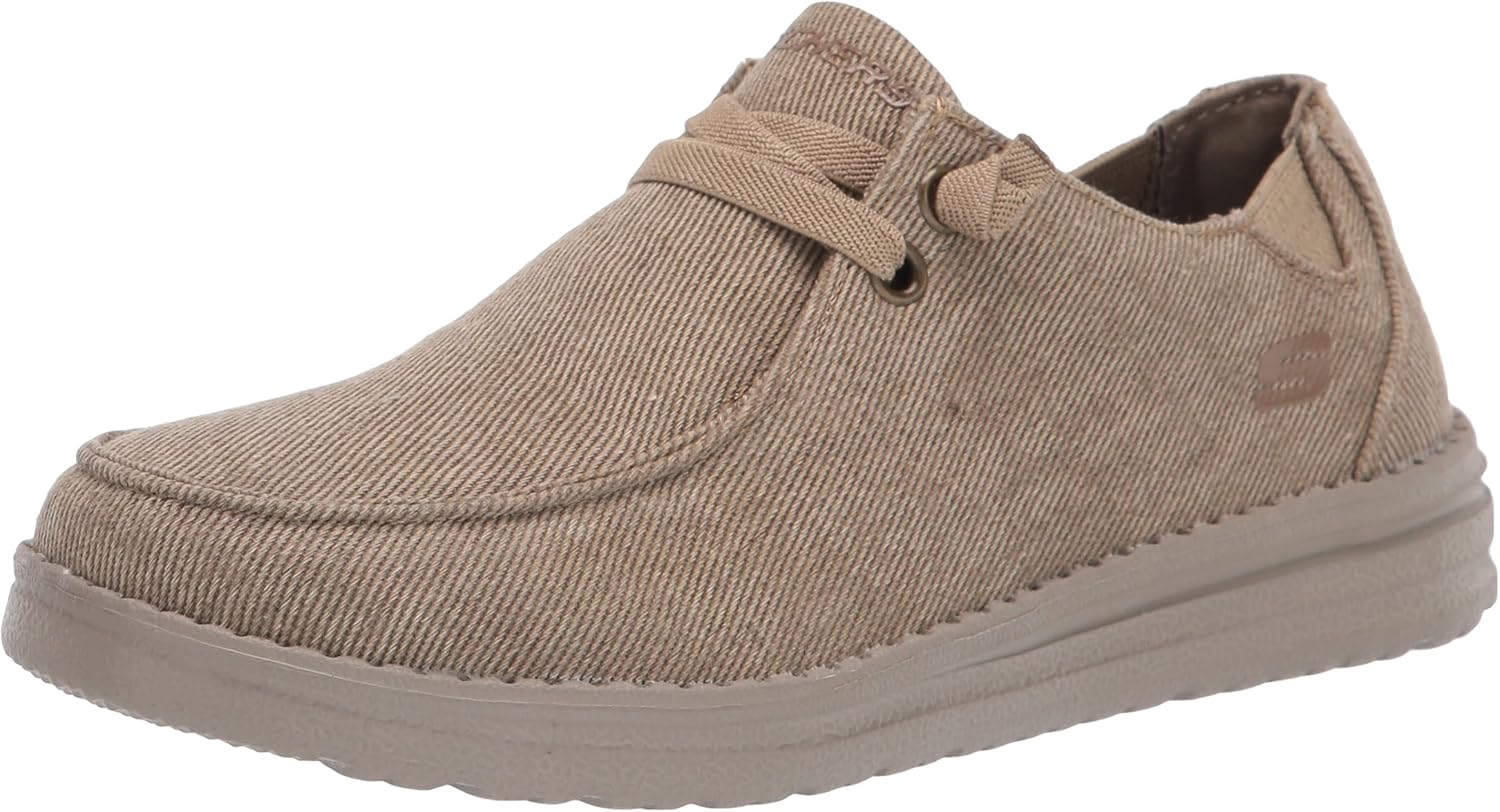 Skechers Kids Boy's MELSON-Raymon Sneaker, Taupe, 5 Toddler