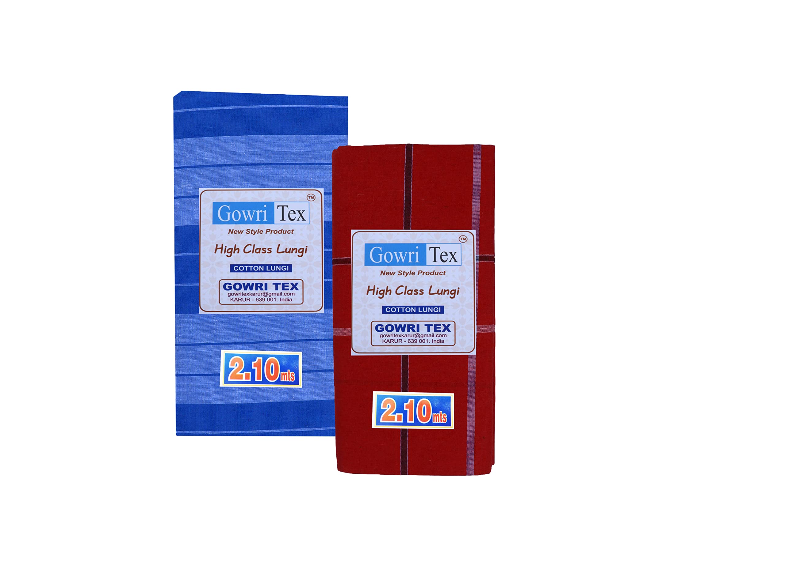 Premium Cotton Lungis Pack Of 2-image-36