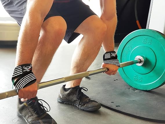 BEAST RAGE Figure 8 weight lifting straps Professional Padded Support Fitness Deadlift Powerlifters Cotton Straps Gym Wrist Straps