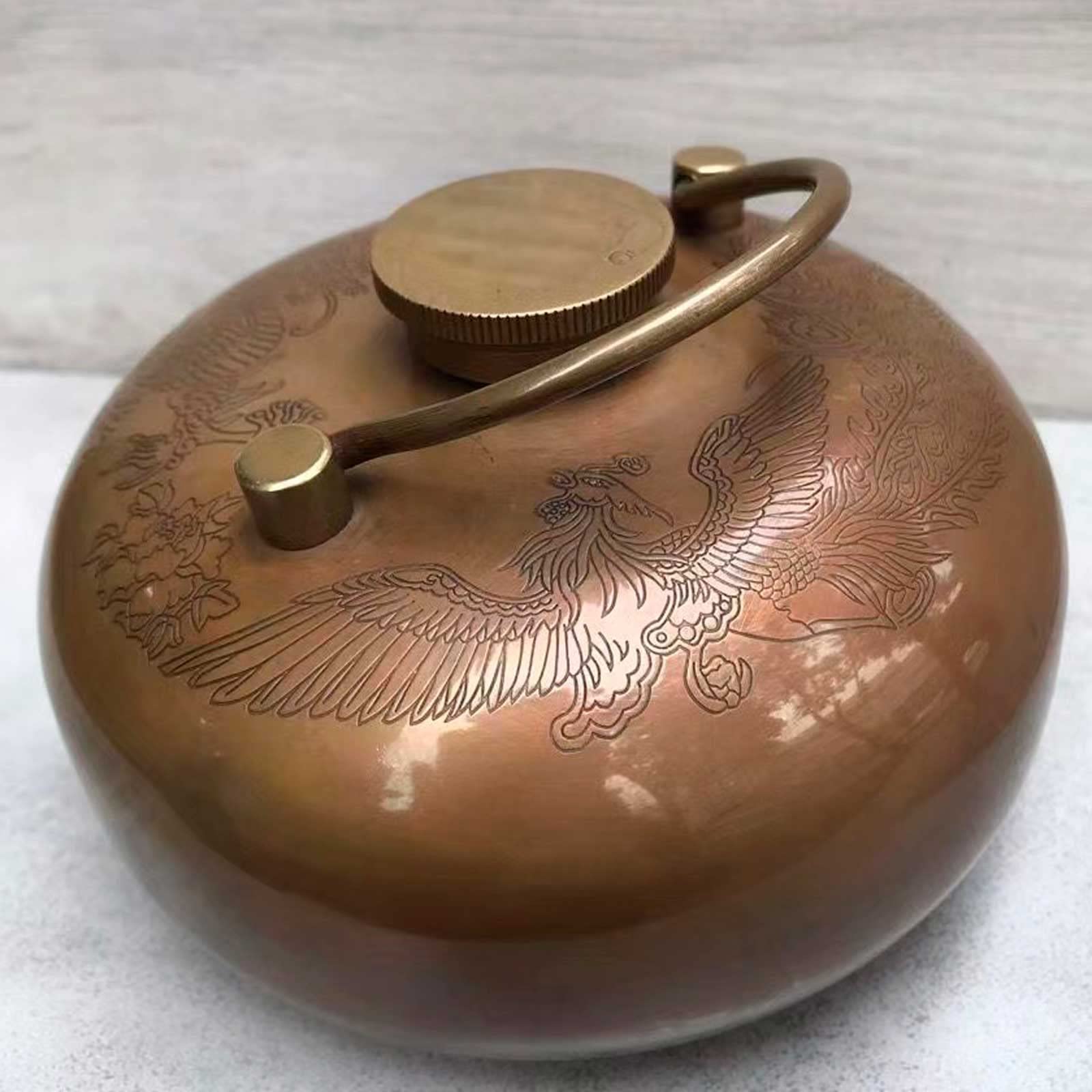 Bolsa de Agua Caliente de Cobre, Bolsa de Agua Caliente con Funda de Felpa Suave para Calentar Las Manos y la Cintura, Bolsa de Agua Caliente para aliviar el Dolor Menstrual, el do